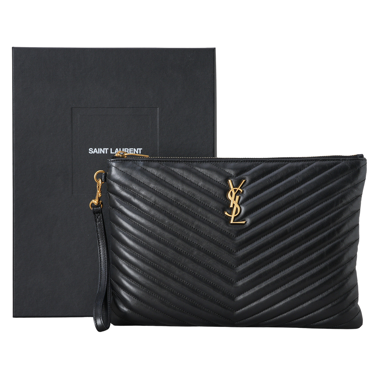 YVES SAINT LAURENT(USED)생로랑 559193 모노그램 클러치 뉴미듐
